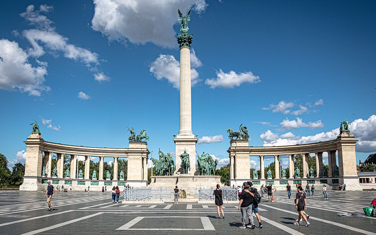 Monumentul Mileniului din Piața Eroilor, Budapesta, Ungaria