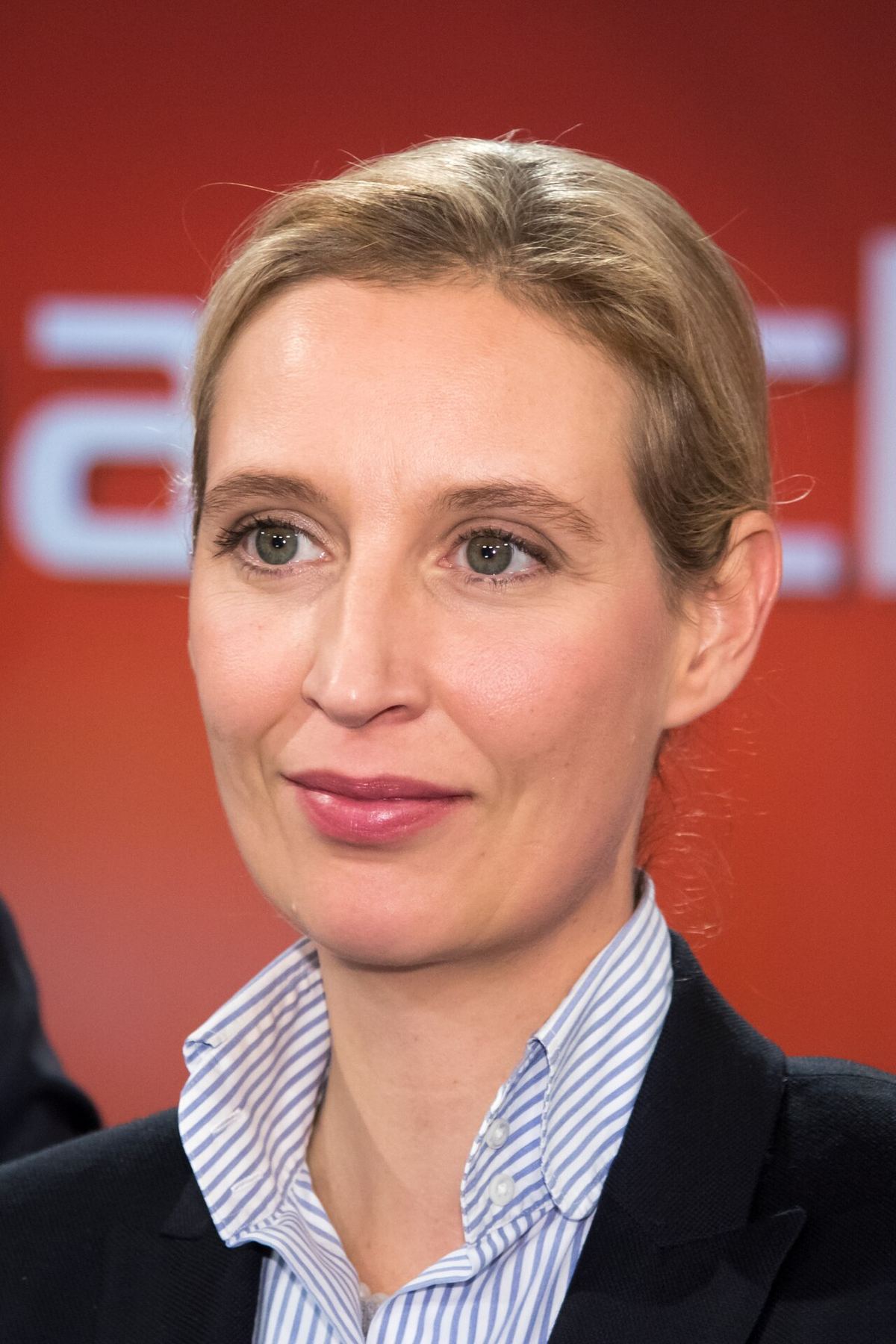Alice Weidel, lidera partidului AfD, fotografiată în timpul emisiunii Maischberger din 29 noiembrie 2017.