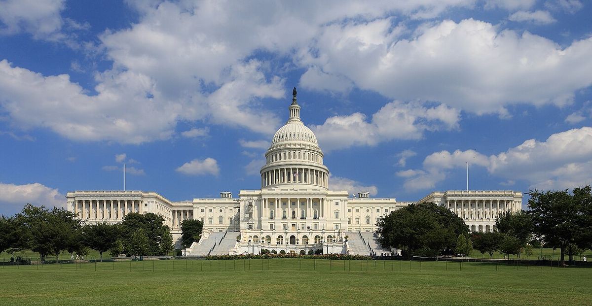 Clădirea Capitoliului SUA din Washington, sediul Congresului american, fotografiată din partea de vest.