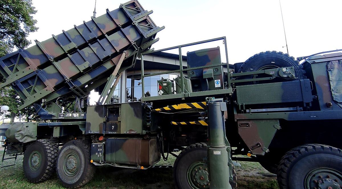 Lansator Patriot cu patru rachete ghidate, din dotarea Bundeswehr, fotografie de arhivă.