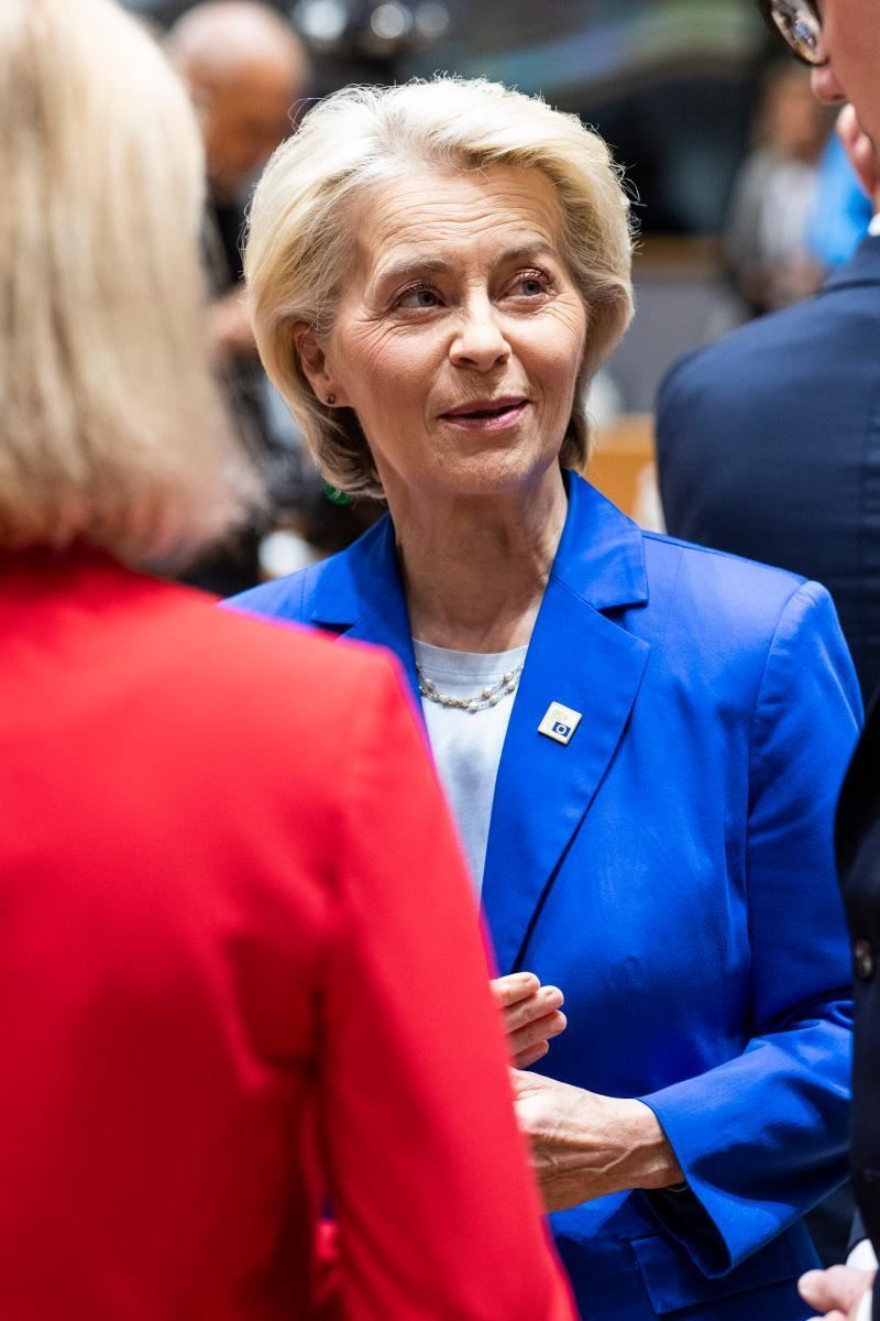Ursula von der Leyen, președinta Comisiei Europene, la reuniunea Consiliului European