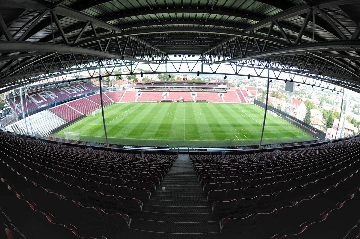 Stadionul Dr. Constantin Rădulescu din Cluj-Napoca, unde joacă CFR Cluj