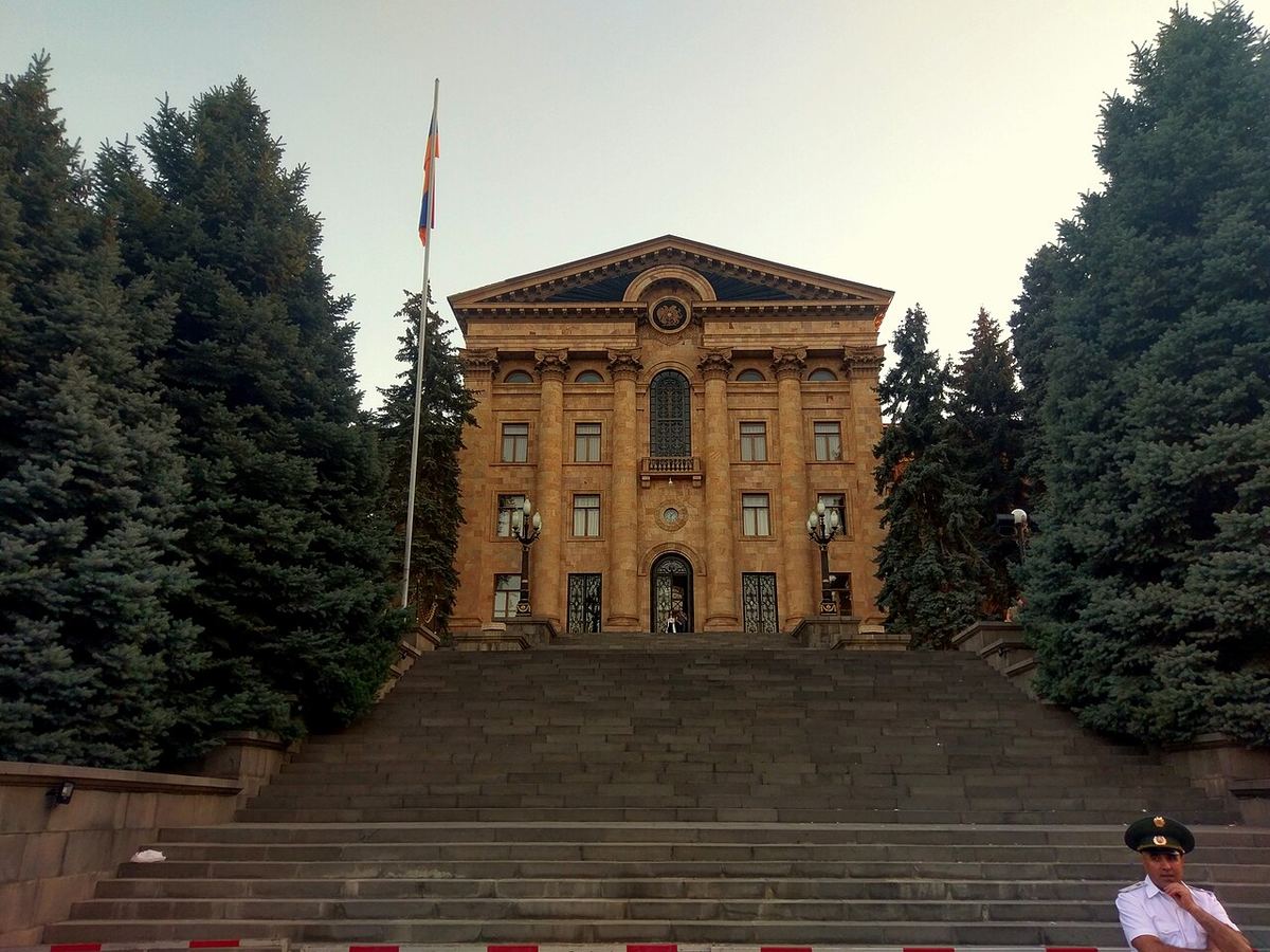 Clădirea Adunării Naționale a Armeniei, parlamentul țării, din Erevan, deschisă publicului