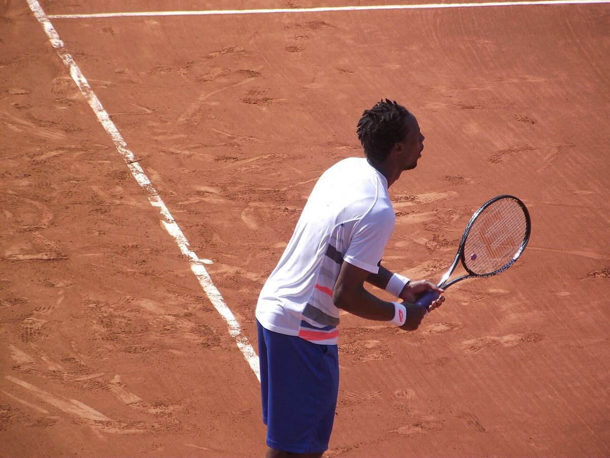 Gaël Monfils, tenismen francez, fotografiat la turneul Roland-Garros din 2014.