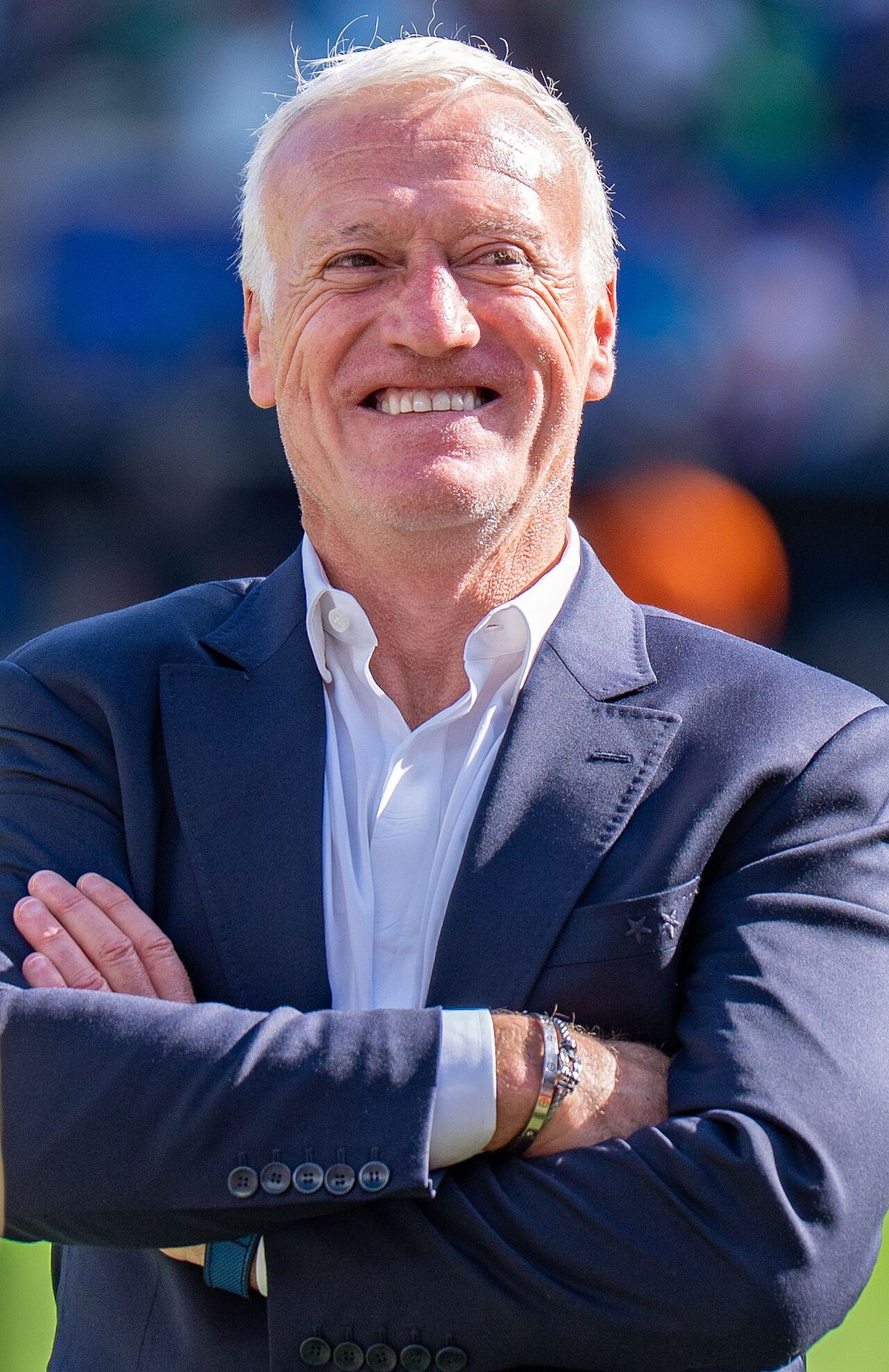 Didier Deschamps, în timpul meciului Franța - Senegal de la Cupa Mondială FIFA 2026, din East Rutherford, New Jersey.