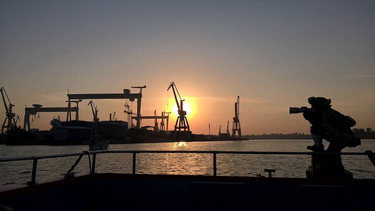 Vedere a orașului Mangalia, din județul Constanța, România.