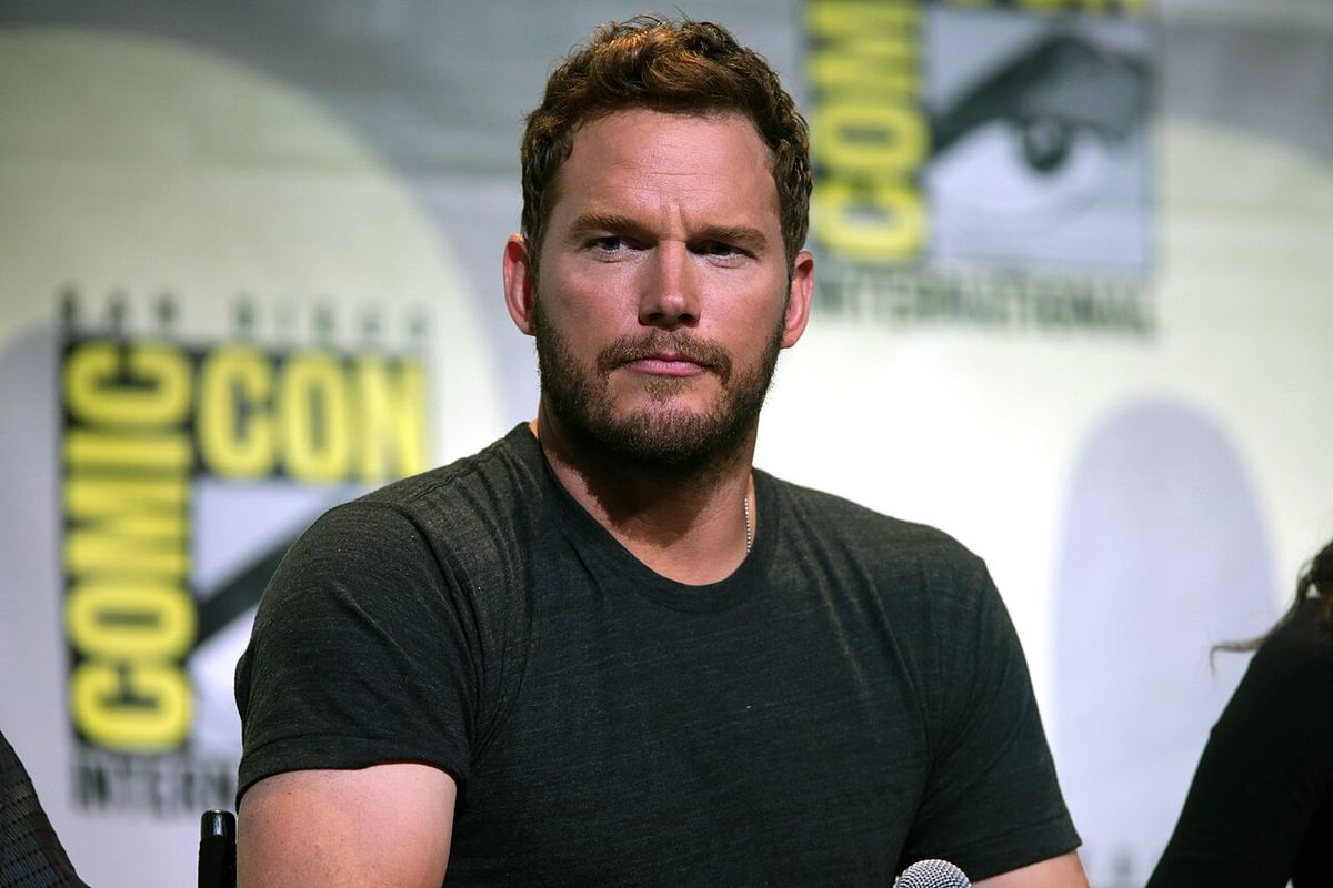 Chris Pratt vorbind la San Diego Comic-Con, 2016 (fotografie de arhivă), fotografiat de Gage Skidmore.