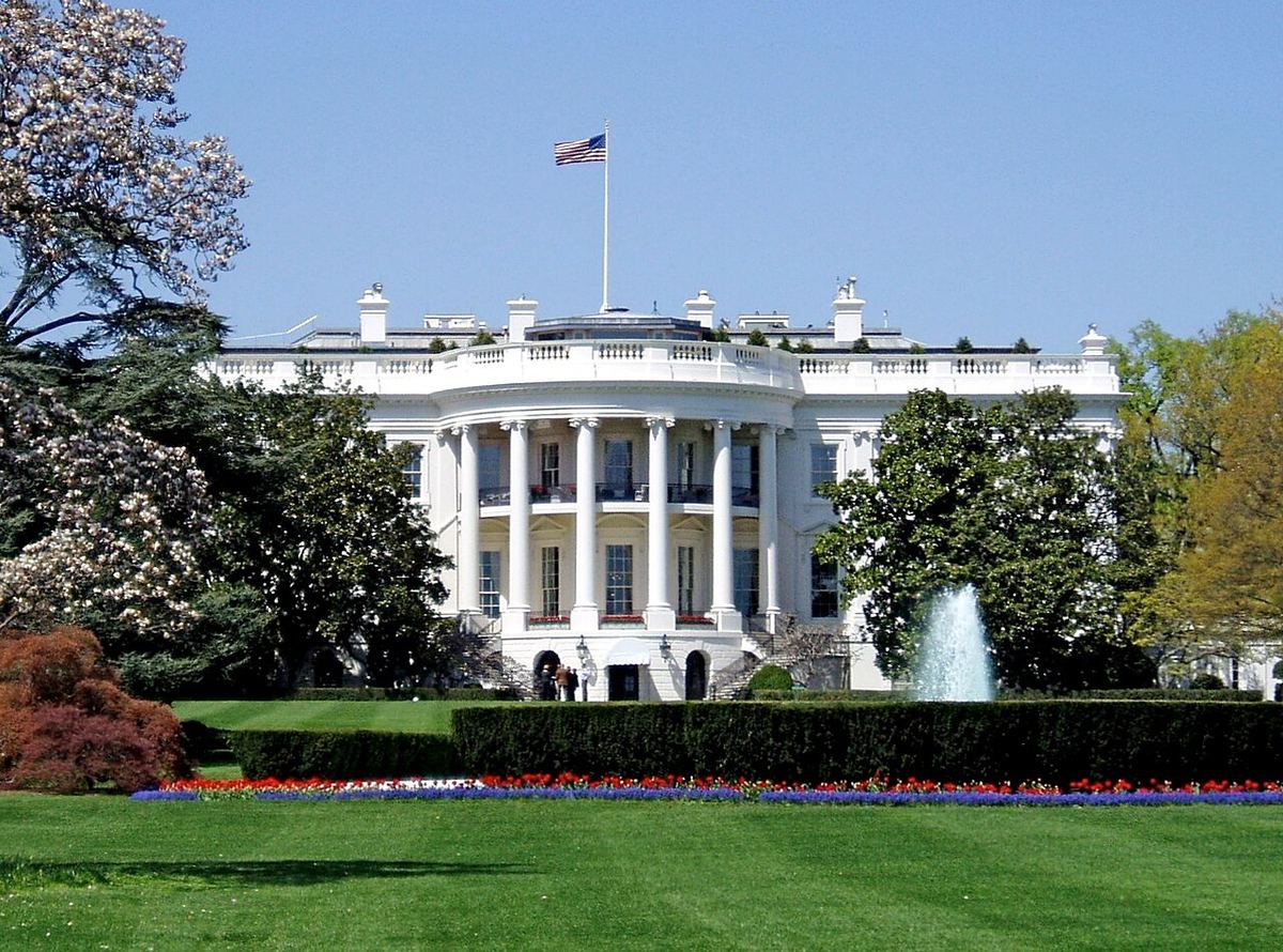 Fațada de sud a Casei Albe din Washington