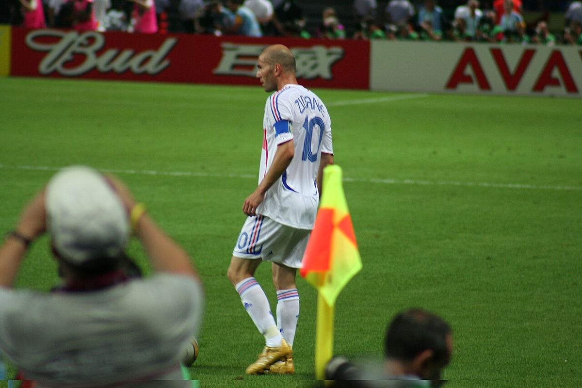 Zinedine Zidane, fotografiat pe 9 iulie 2006, în timpul Cupei Mondiale de fotbal din Germania.