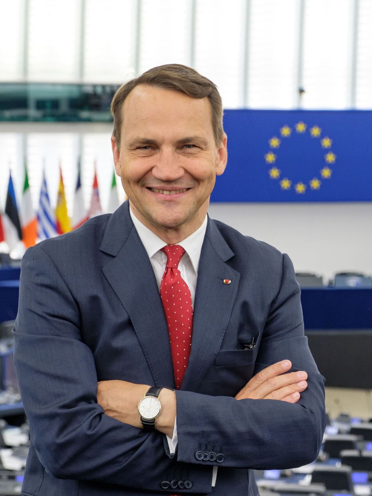 Radosław Sikorski, ministrul polonez de Externe, în Parlamentul European de la Strasbourg.